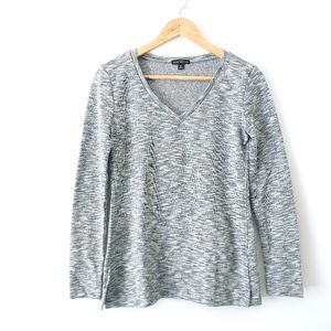 J. Crew Mercantile Gray V-Neck Long Sleeve Pullover Sweater Sz XS